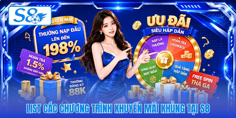 List các chương trình khuyến mãi khủng tại S8
