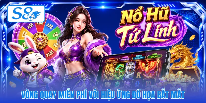 Vòng quay miễn phí với hiệu ứng đồ họa bắt mắt
